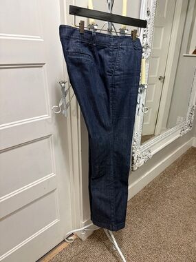 Ann Taylor Women's Straight Jeans in Dark Blue Denim